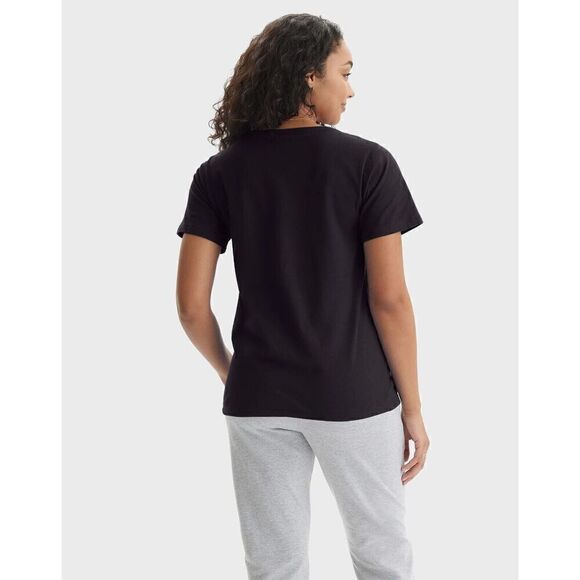 Hanes T-Shirt Women's Cotton V Neck Short Sleeve Perfect-T Size XL - Picture 3 of 4
